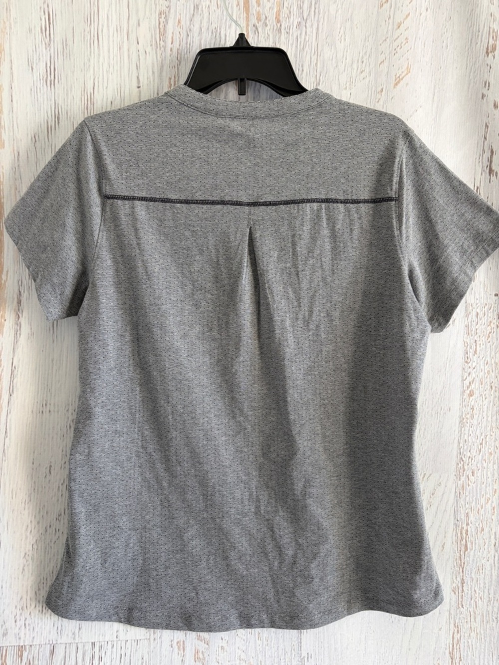 OGIO Women's Heather Gray Short Sleeve Henley Tee - Picture 2 of 4